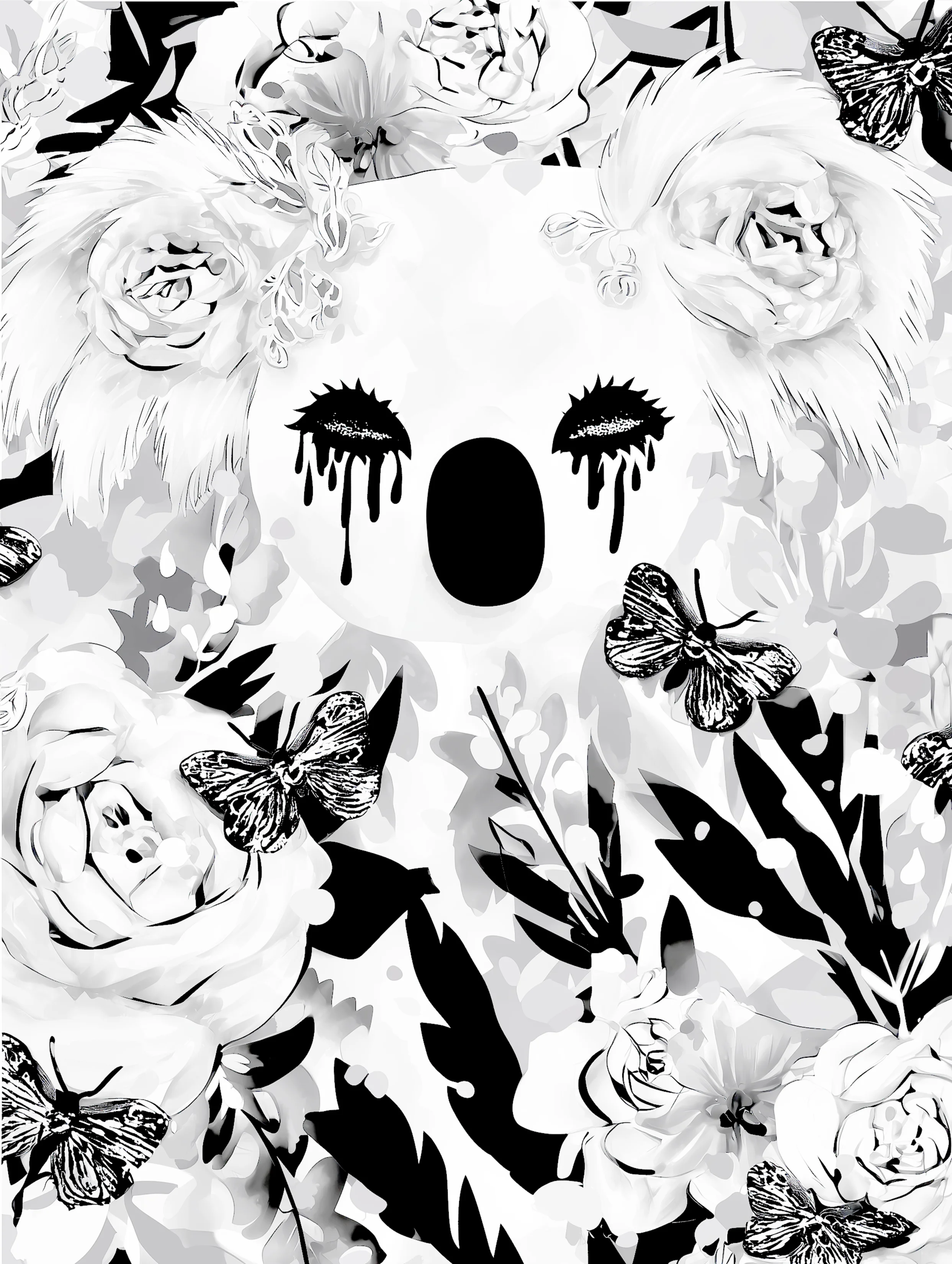 Free printable koala coloring page for adults featuring black tears koala